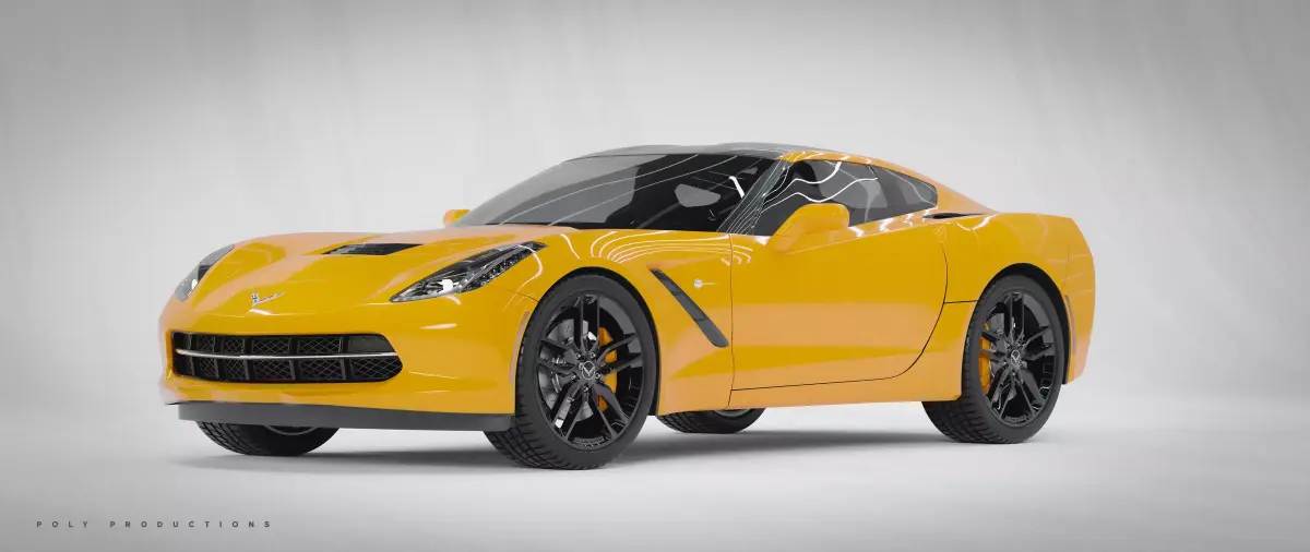 Corvette Stingray Realistic 3D Model Free 3D model