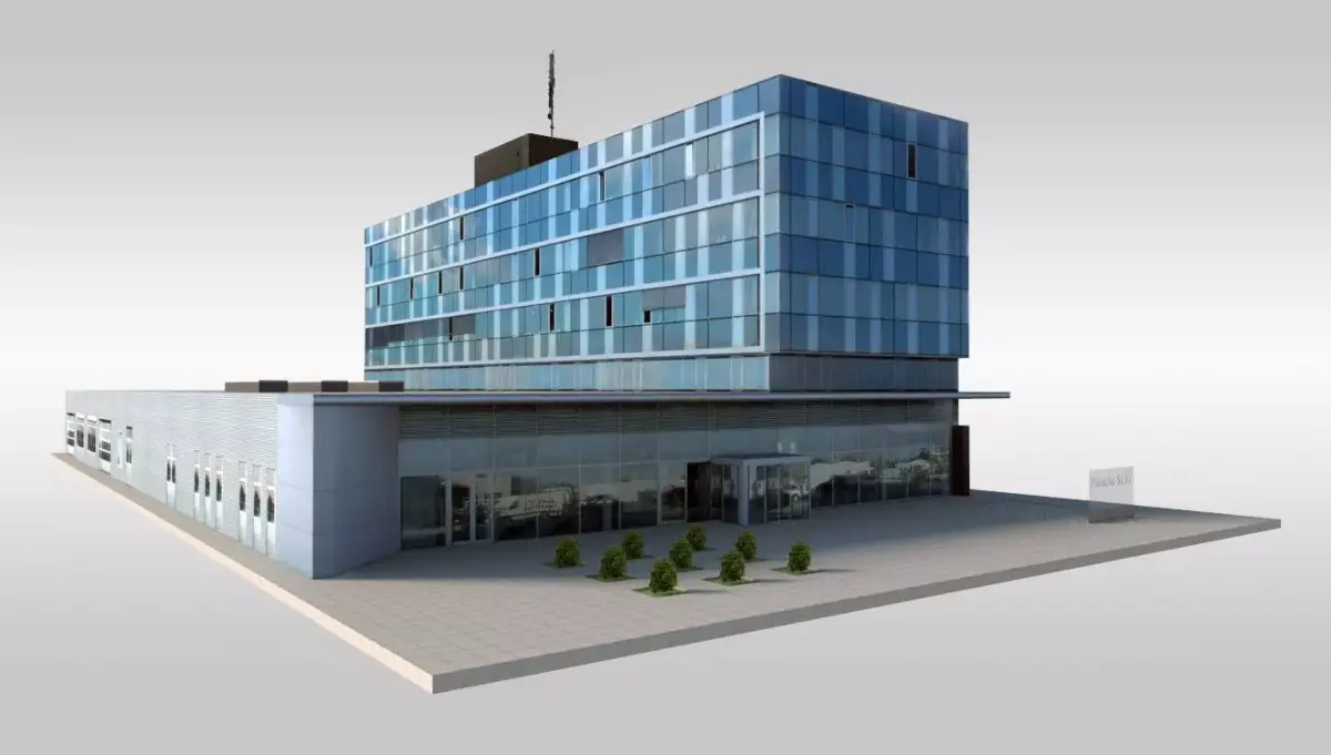 Modern Suburban Office Low-poly 3D model