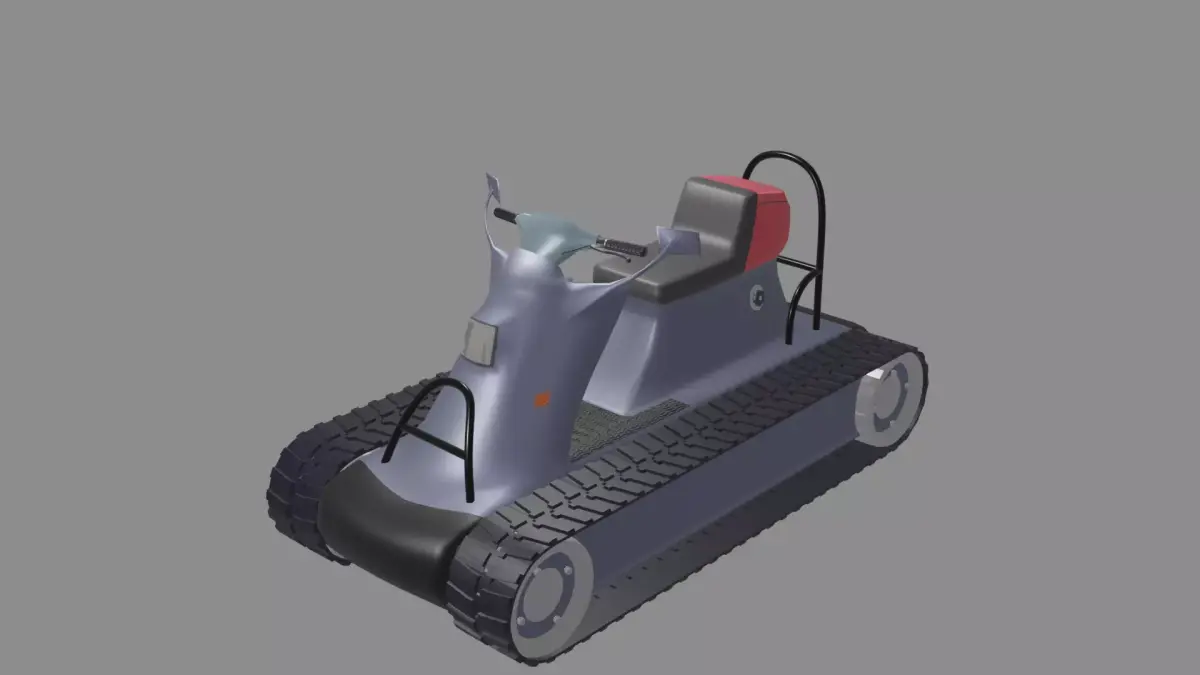  track motorcycle 3D model