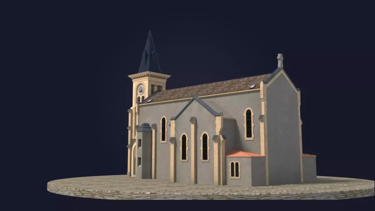 Church Low-poly 3D model get