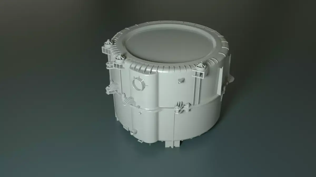 Compressor metal container Low-poly 3D model