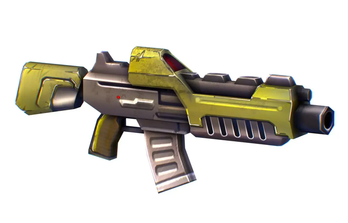 LowPoly Sci-Fi Cartoon Assault Rifle Future Low-poly 3D model 3