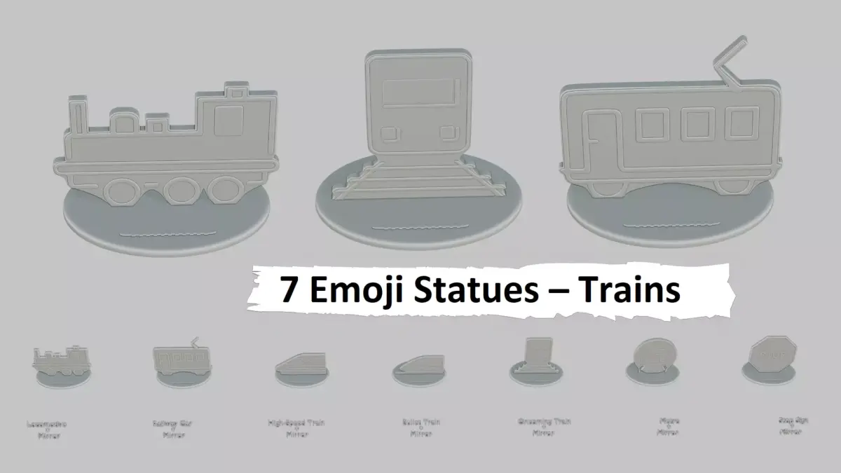 Emoji Statues Trains 3D print model