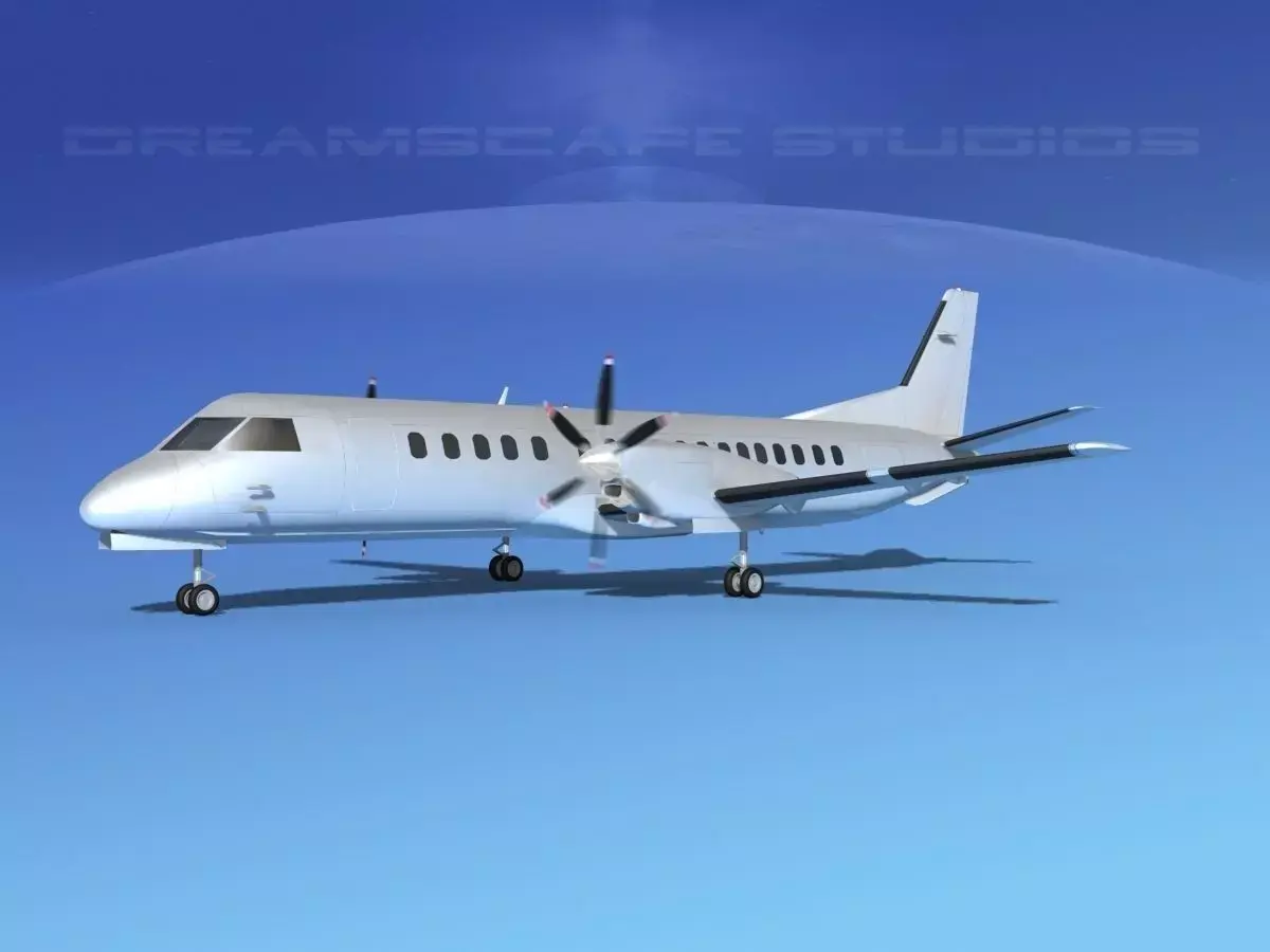 SAAB 2000 Bare Metal 3D model