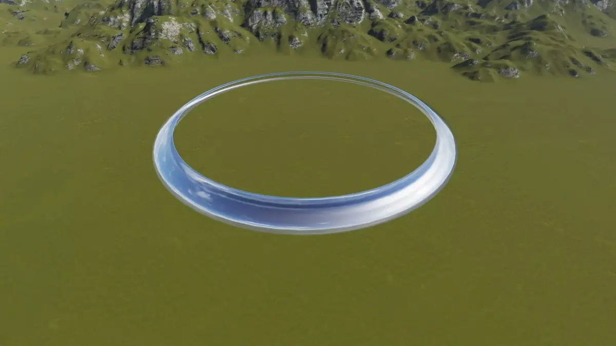 Big Angel Halo Ring Golden Low-poly 3D model