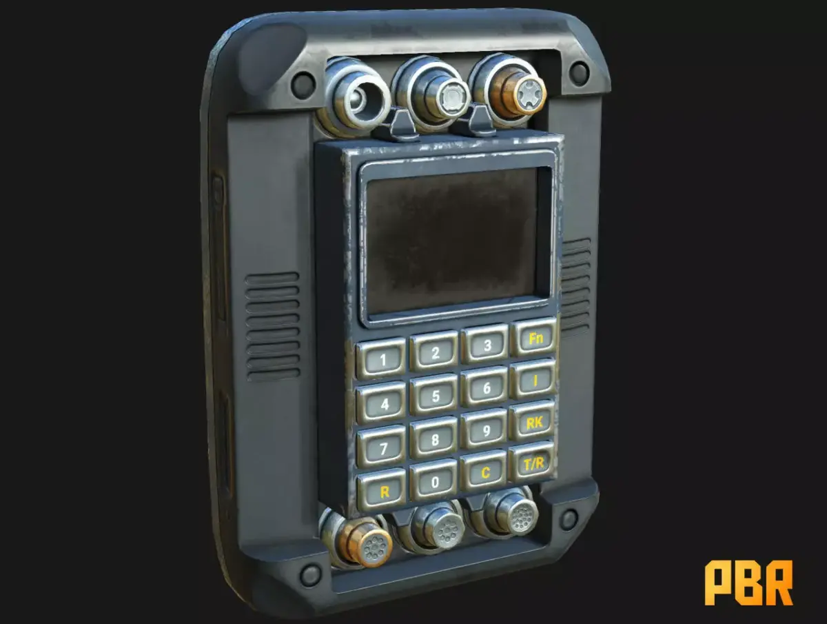Military Scrambler Device Decryptor Cipher low-poly PBR Low-poly 3D model