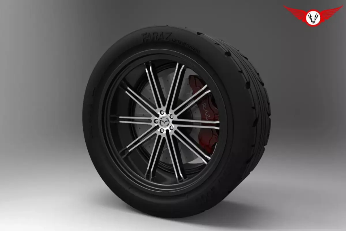 18 alloy wheel for MAZDA Free 3D model