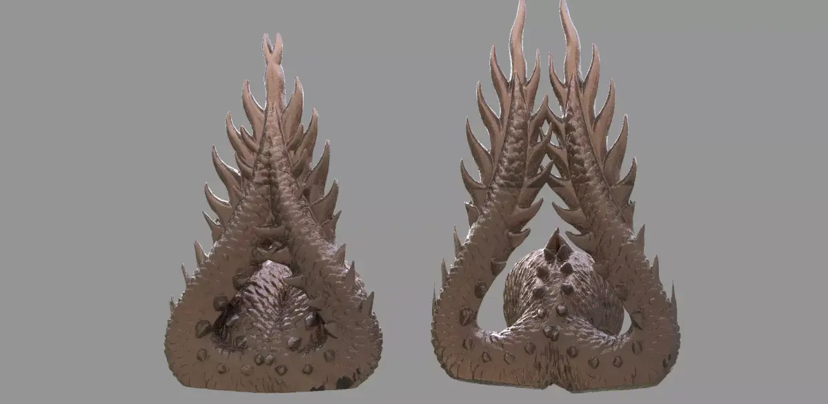 Dragon stylized tail 3D model