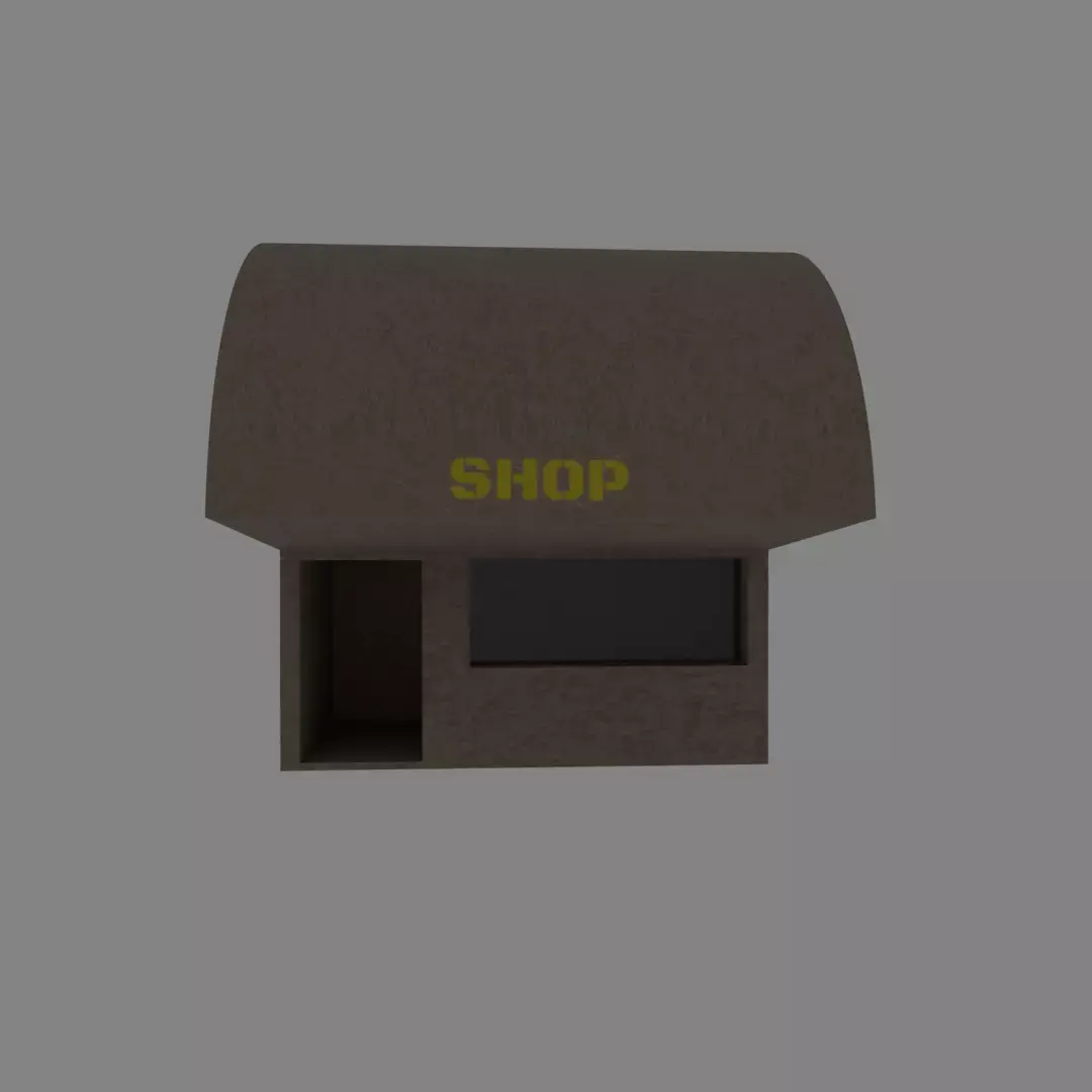 Small shop Free low-poly 3D model
