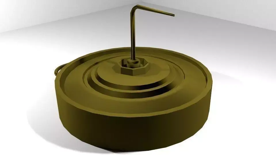 Landmine Anti-Vehicle Blast Mine 3D model