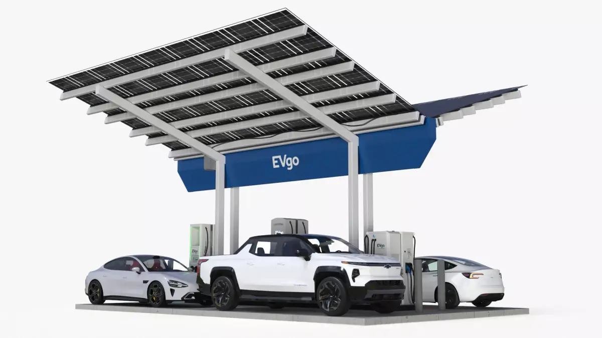 Chevrolet Tesla Xiaomi Lucid Cars EVgo Electric Charging Station 3D model