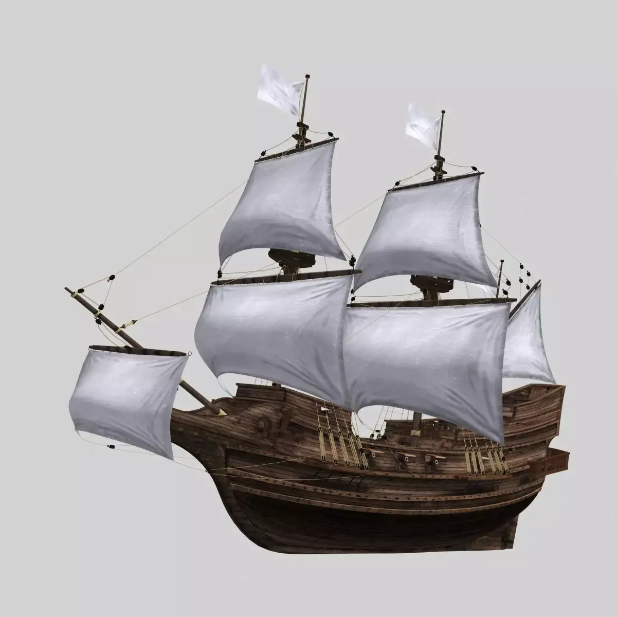 Sailing warship 3D model