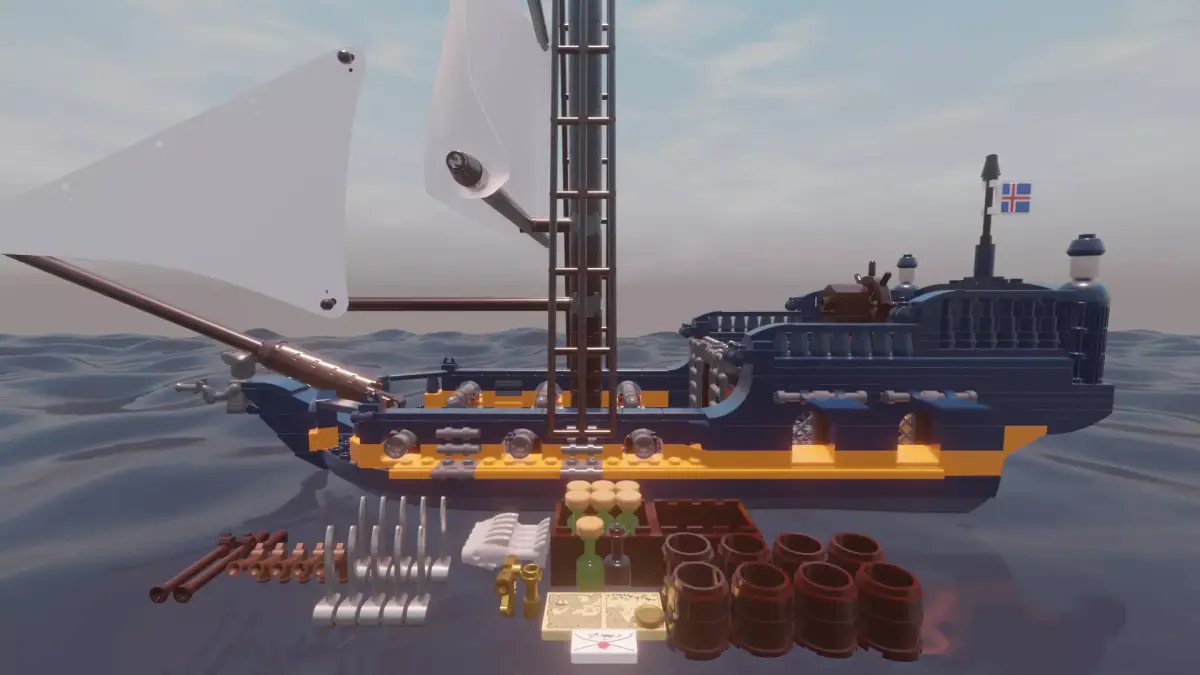LEGO BRITISH SLOOP - THE HUNTSMAN - Rogue Film Productions 3D model
