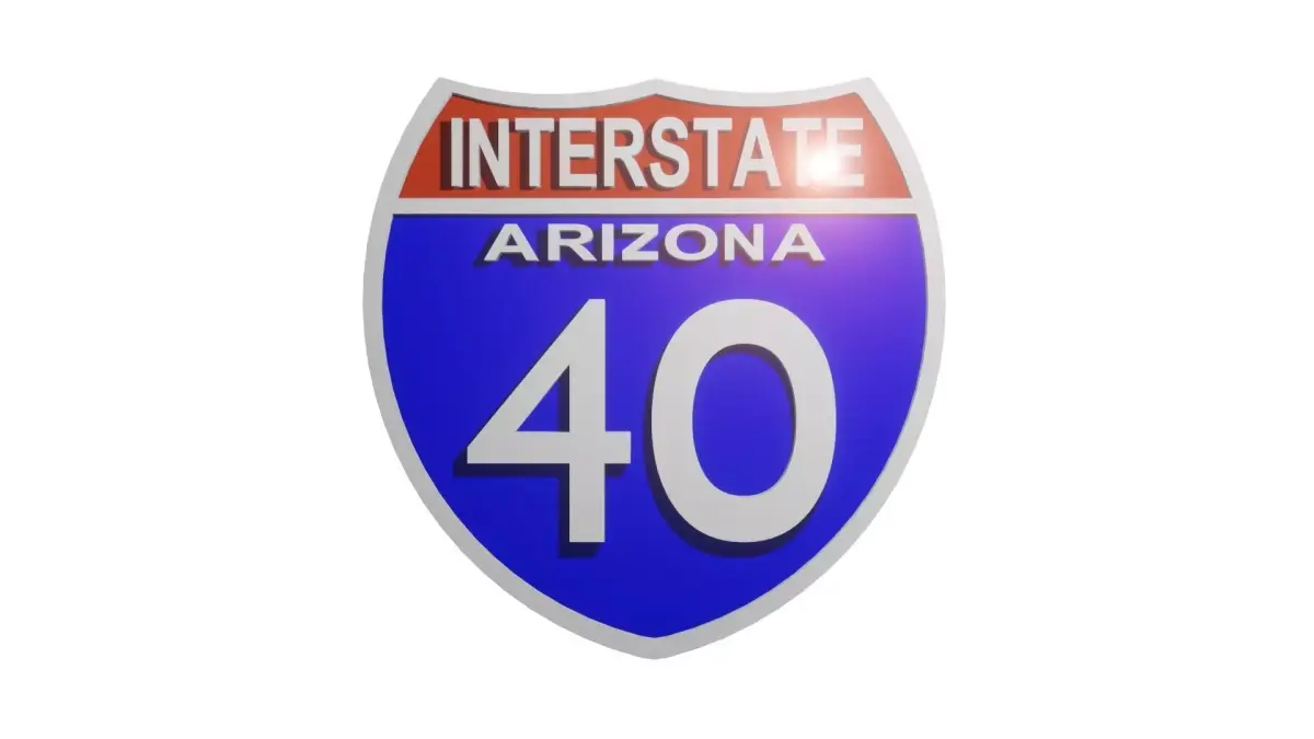 Sign Arizona Interstate 40 3D model