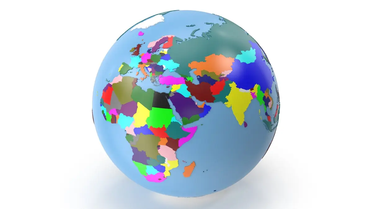 Earth Globe Geopolitical 3D model