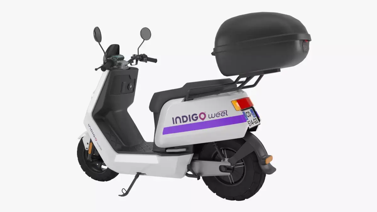 Indigo Weel Moped Low-poly 3D model
