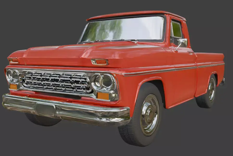 Vintage Rusty Pickup Truck 3D Model 3D model 20