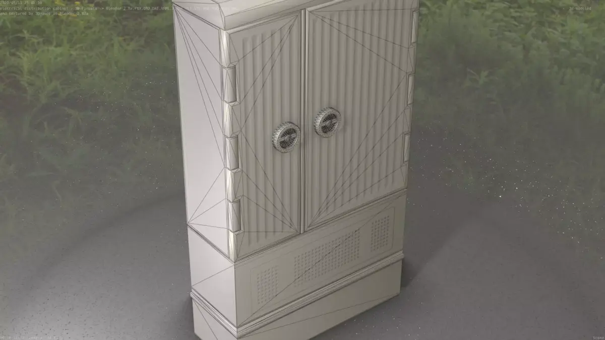 Electrical Distribution Cabinet 147 Low-poly 3D model