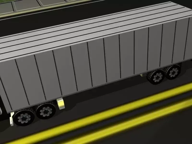 Aeromax Semi Truck Low-poly 3D model