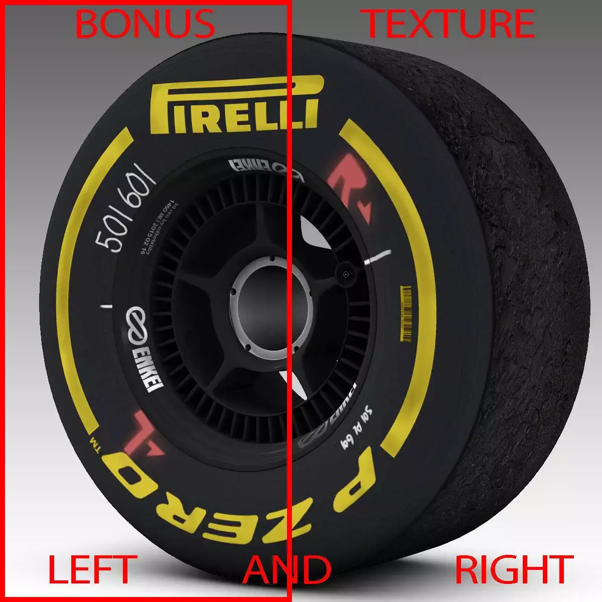 enkei soft front tyre Low-poly 3D model