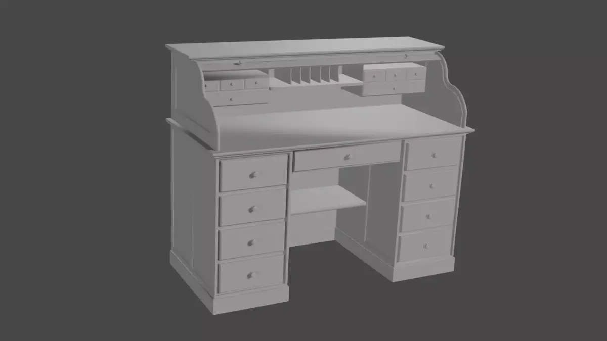 18th century roller desk 3D print model purchase