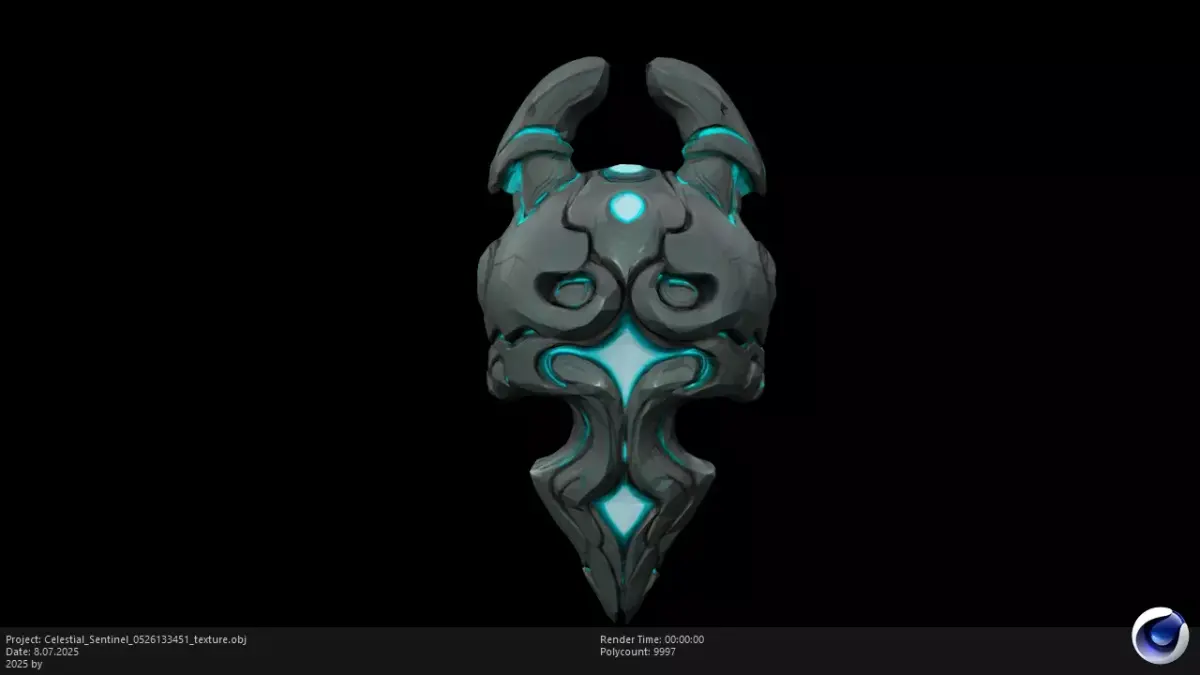 Low Poly Stylized Celestial Sentinel 2 Low-poly 3D model