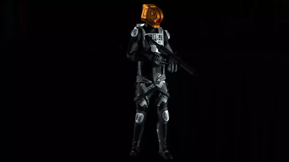 Robot Soldier - Assault Soldier Low-poly 3D model 12