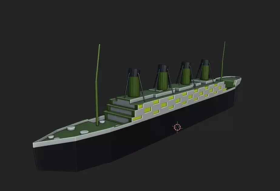 Titanic ship Low-poly 3D model