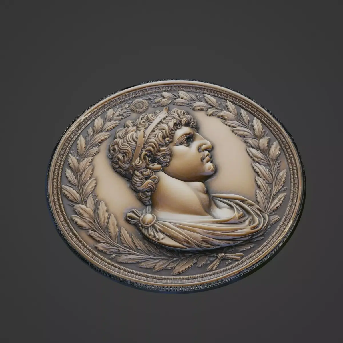 Alexander the Great Medallion 3D print model get