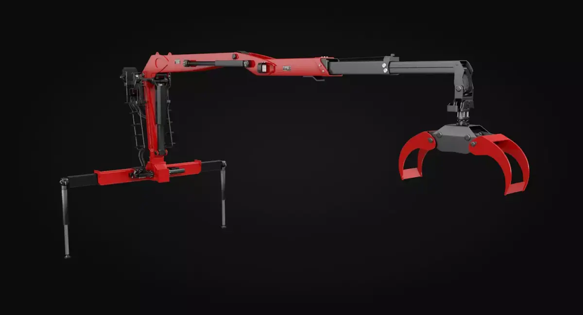 Timber Logging Crane 3D model