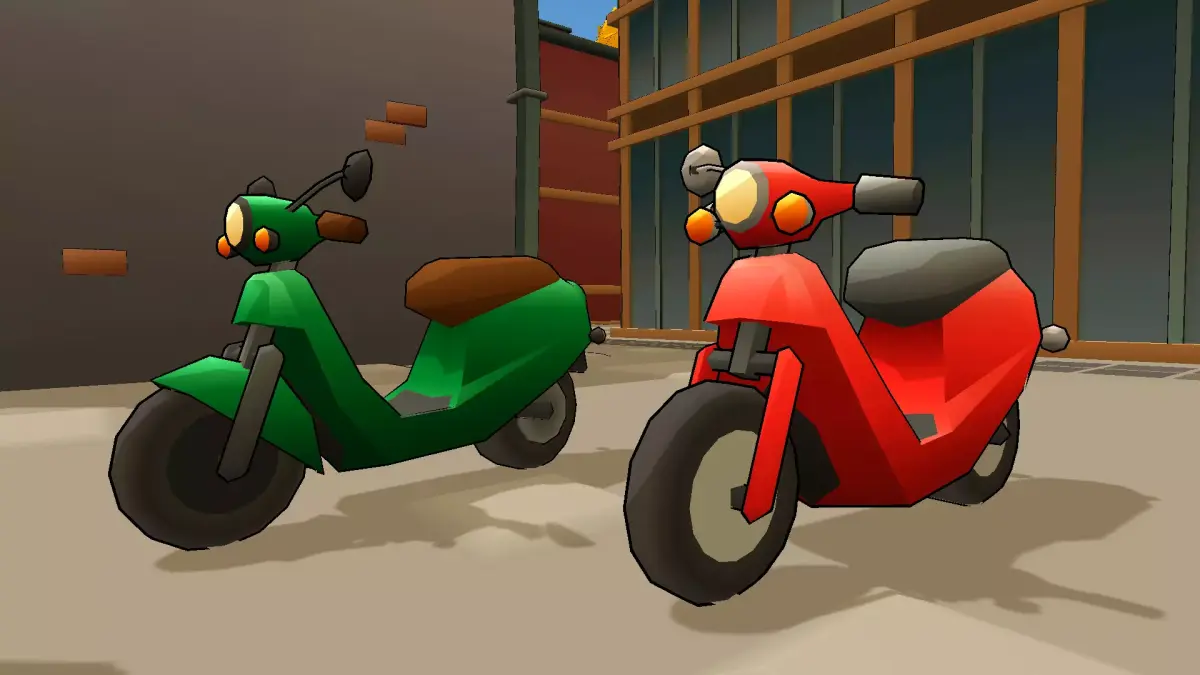 Toon Bike Pack  Stylized Low-poly 3D model
