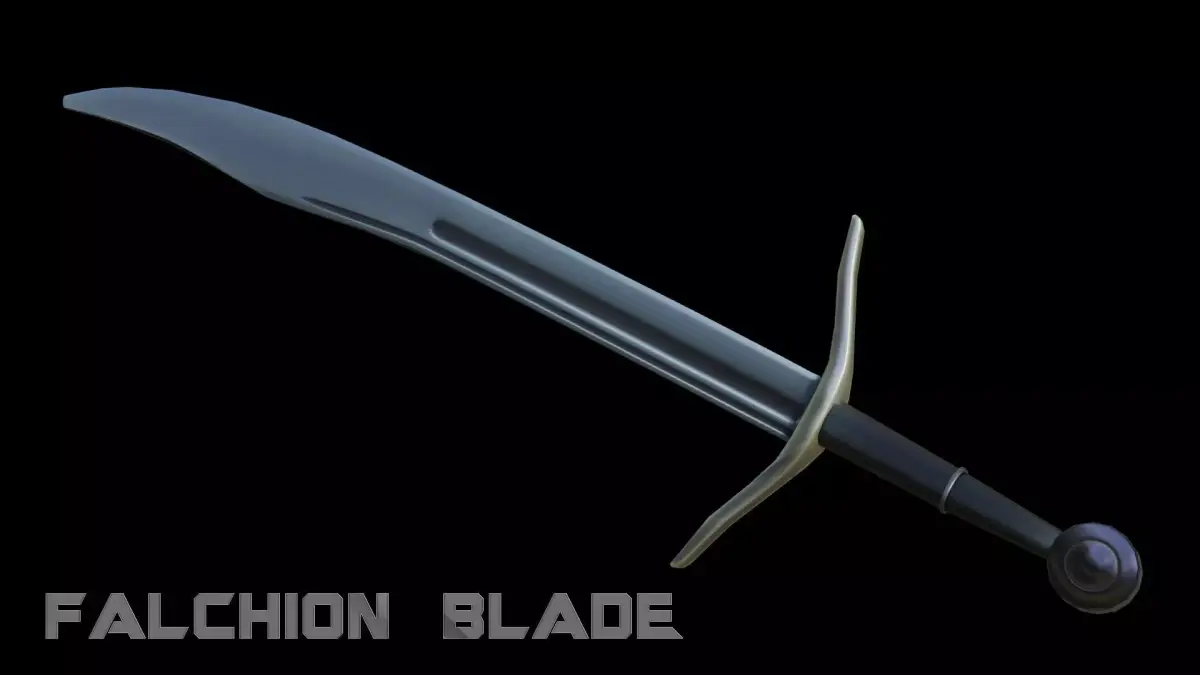 Falchion Blade Low-poly 3D model