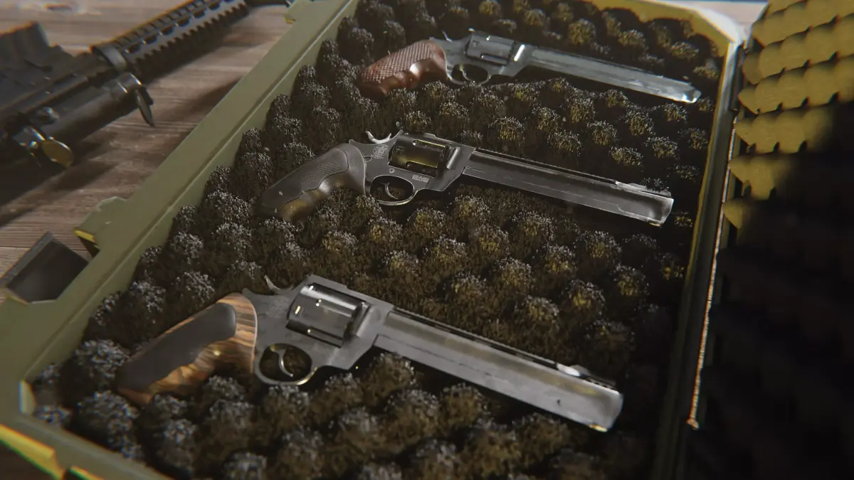 Magnum 44 revolver Low-poly 3D model