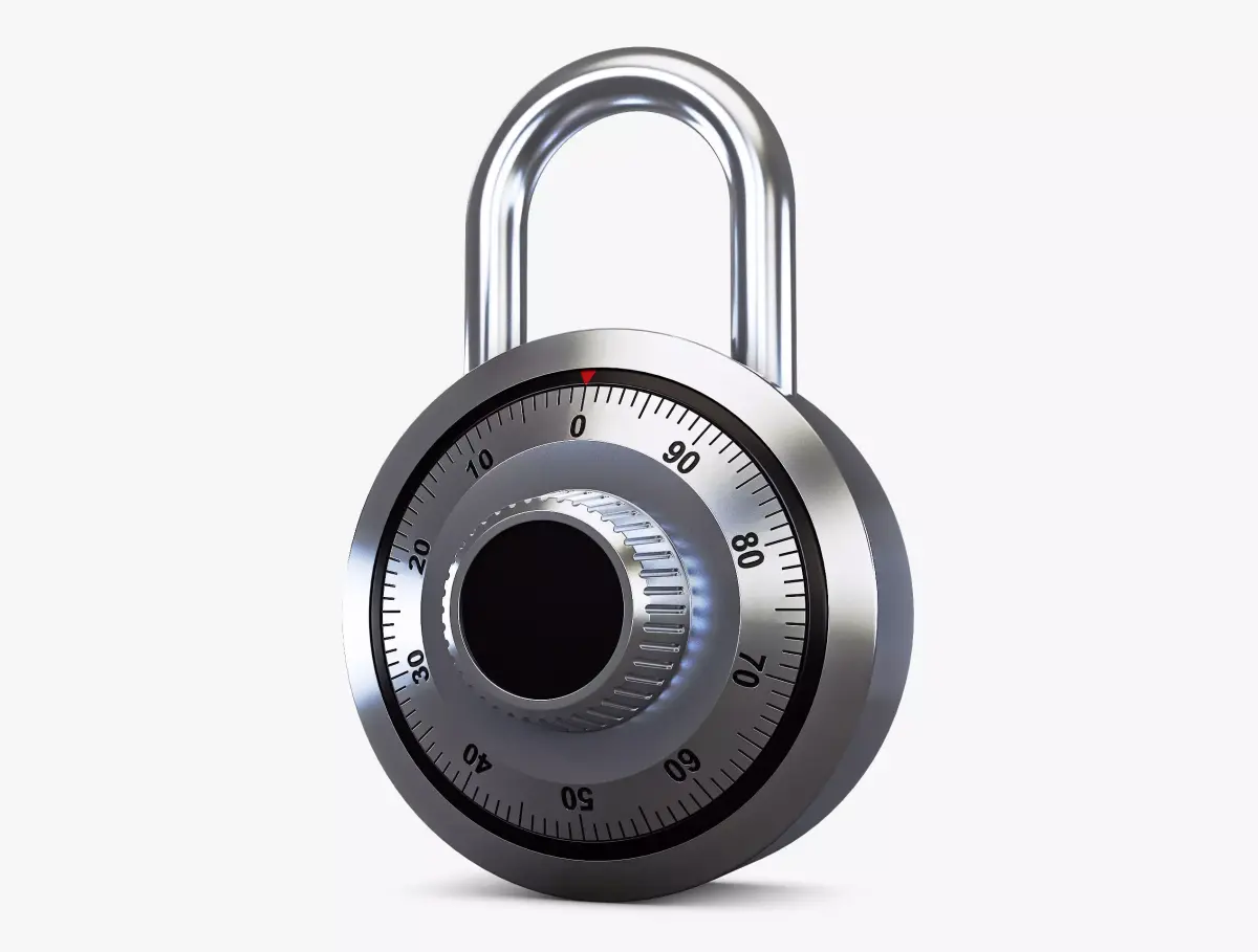 Dial Combination Padlock v 1 3D model