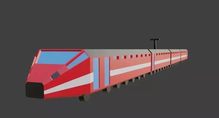 Train Low-poly 3D model shop