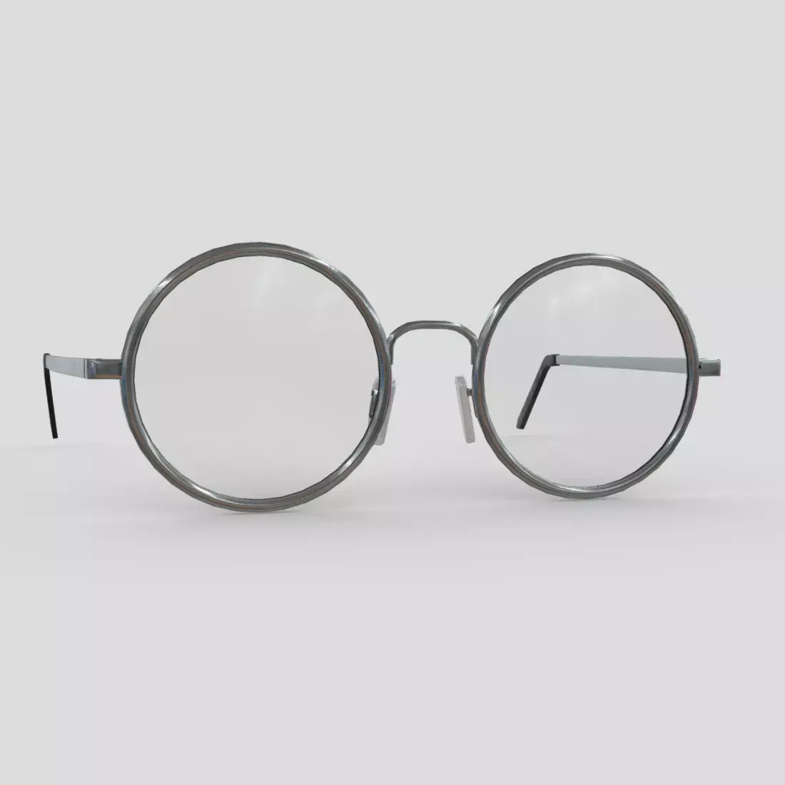 Glasses 3 round Low-poly 3D model