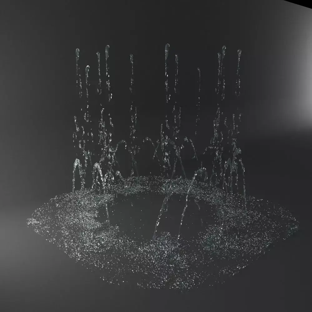 Water Jet Exterior Fountains Pack 2 3D model