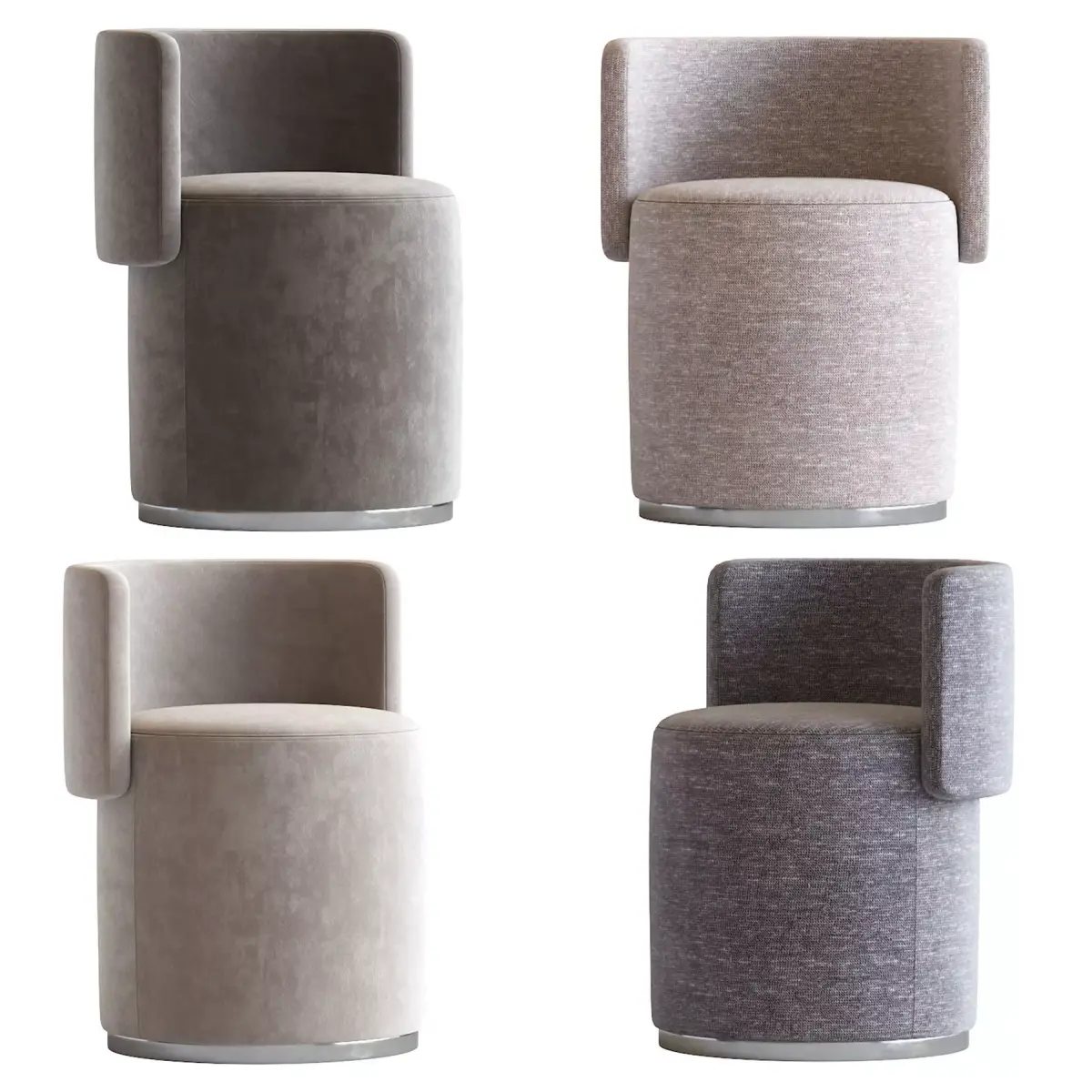 Love Seat Pouf Rugiano 3D model