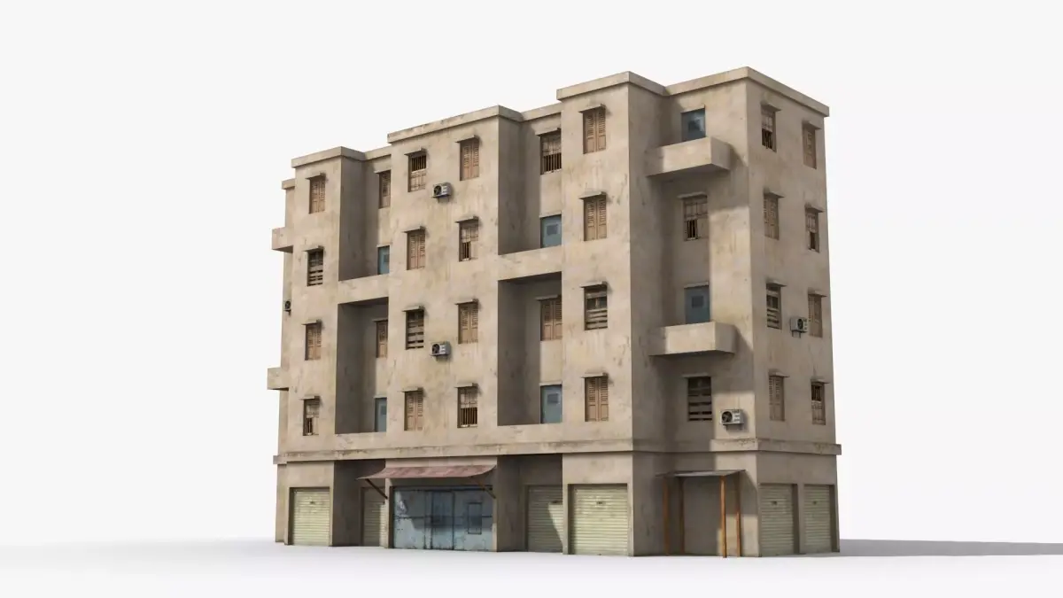 Arab Middle East Building x14 Low-poly 3D model