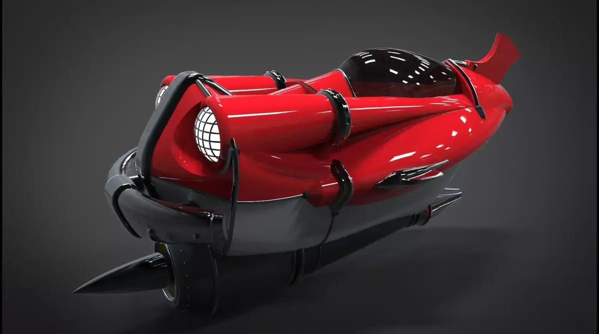 Retro Space Car - 01 3D print model