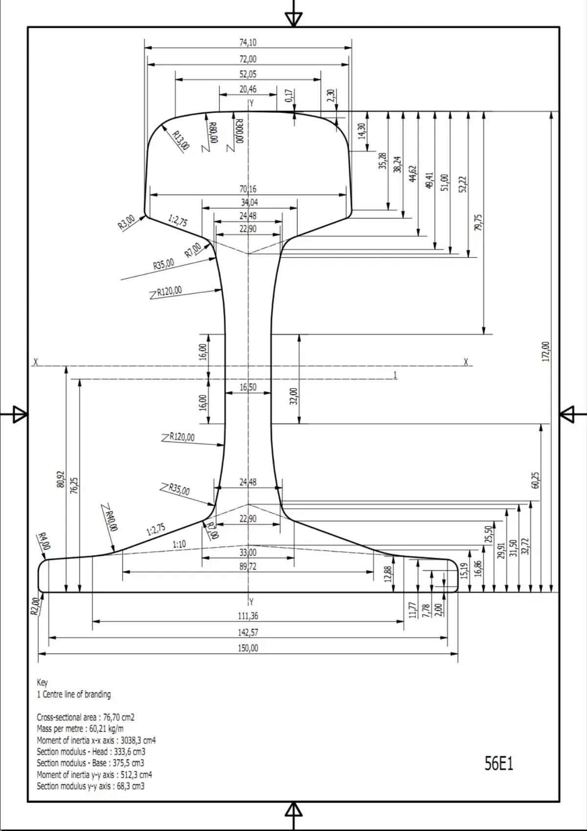 British Standard-EN13674  60E1  rail 3D model