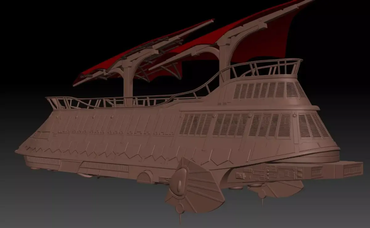 Sail Barge playset diorama vehicle 3D print model