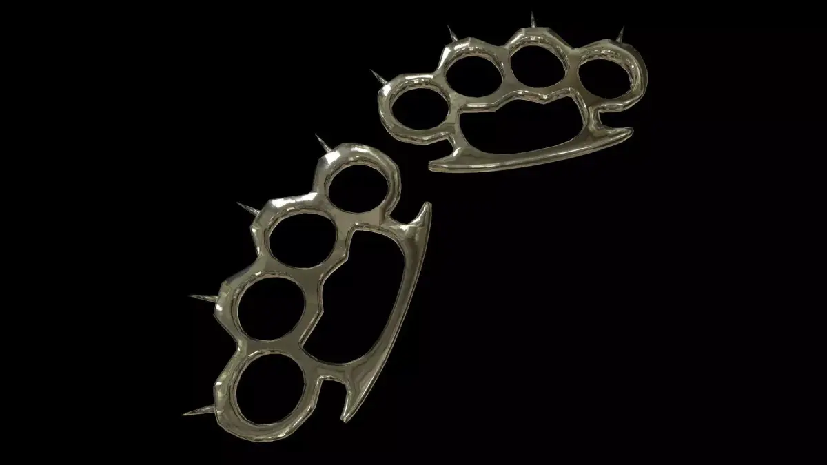 Spiked Brass Knuckles Low-poly 3D model