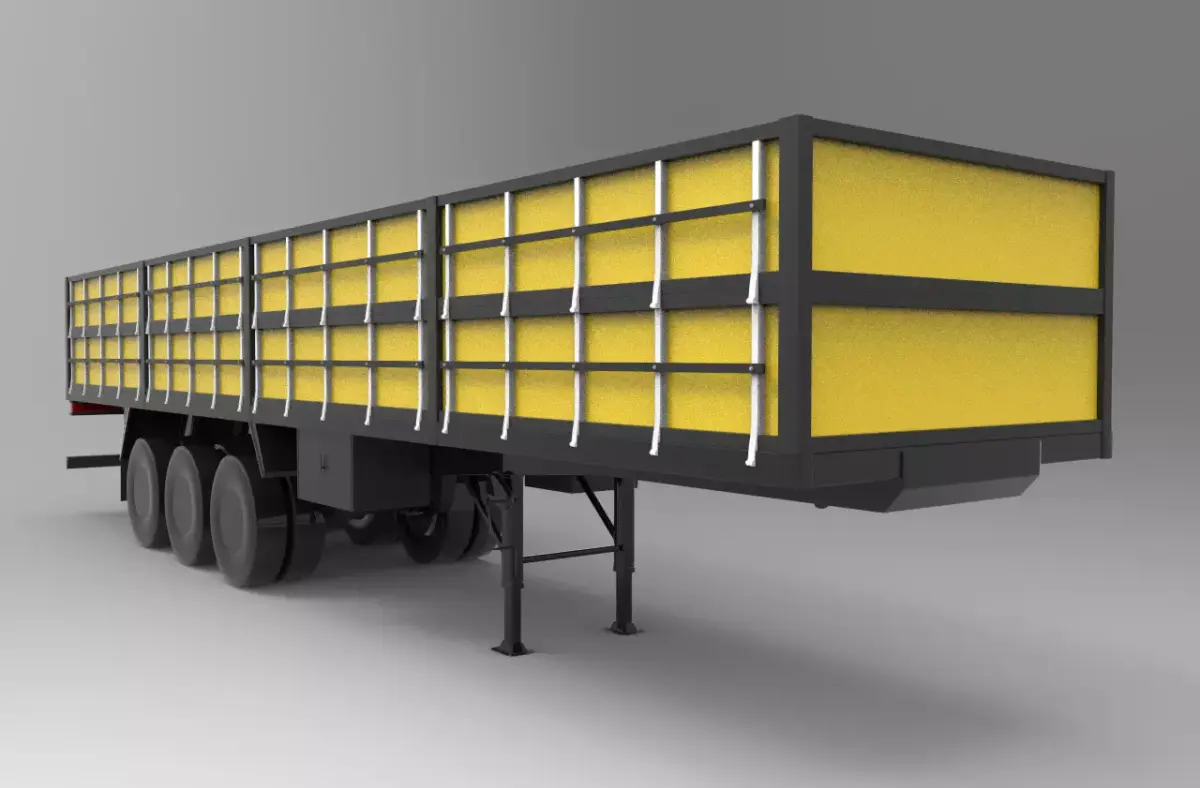 Trailer Galego Low-poly 3D model