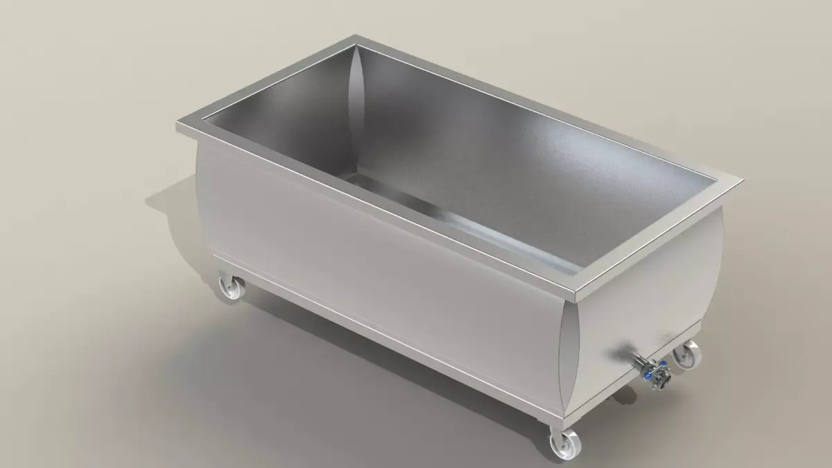 Stainless steel Tub 3D model