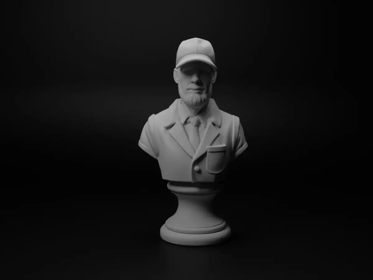 Truck Driver Bust Chess 3D print model purchase