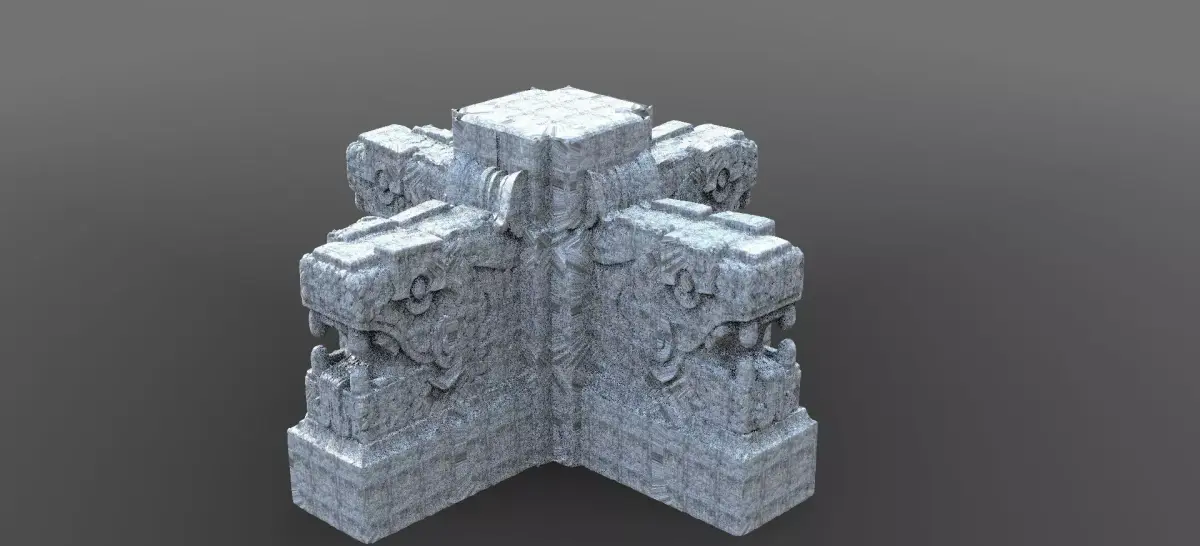 Mayan Dragon Statues 2 3D model