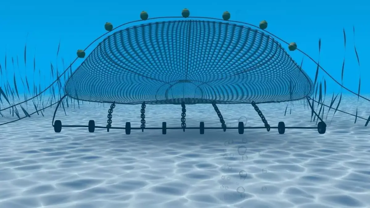 fishing net 3d model and rig in Maya 3D model