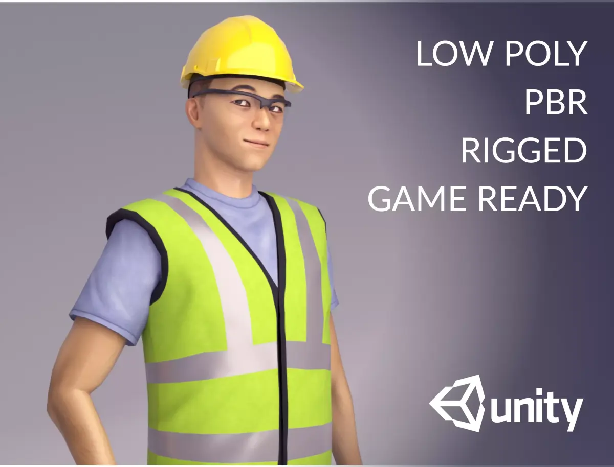 Working Men - Kim Low-poly 3D model