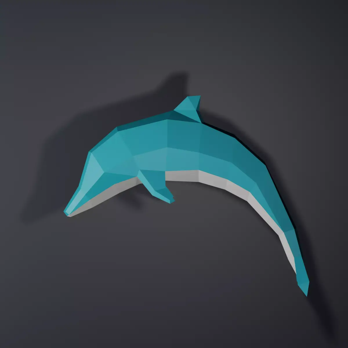 Low Poly Dolphin Geometric 3D model 3D model